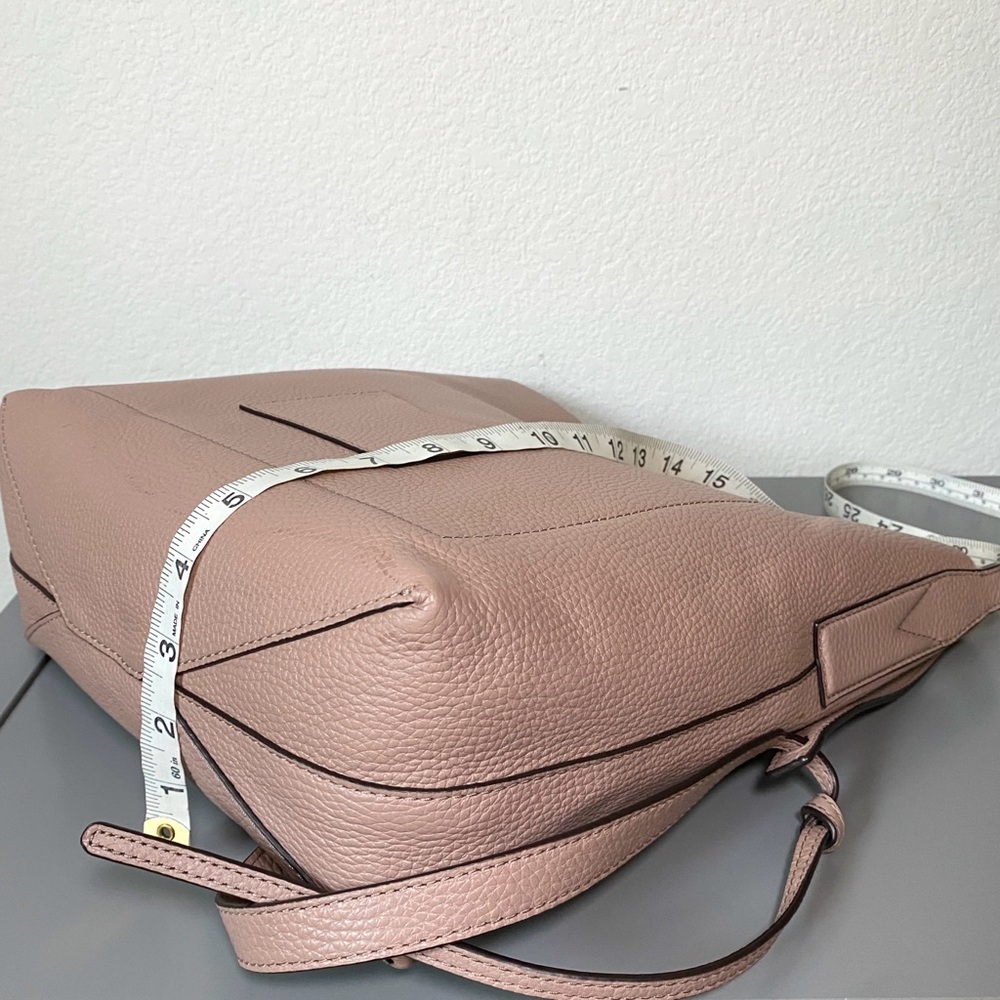 Michael Kors Blush Baby Pink Leather Messenger Tote Crossbody Bag - Picture 7 of 13